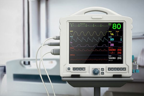 Patient having an ECG heart test at Glasgow Medical Rooms