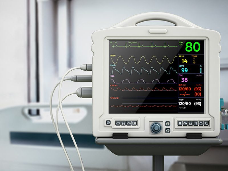 Patient having an ECG heart test at Glasgow Medical Rooms